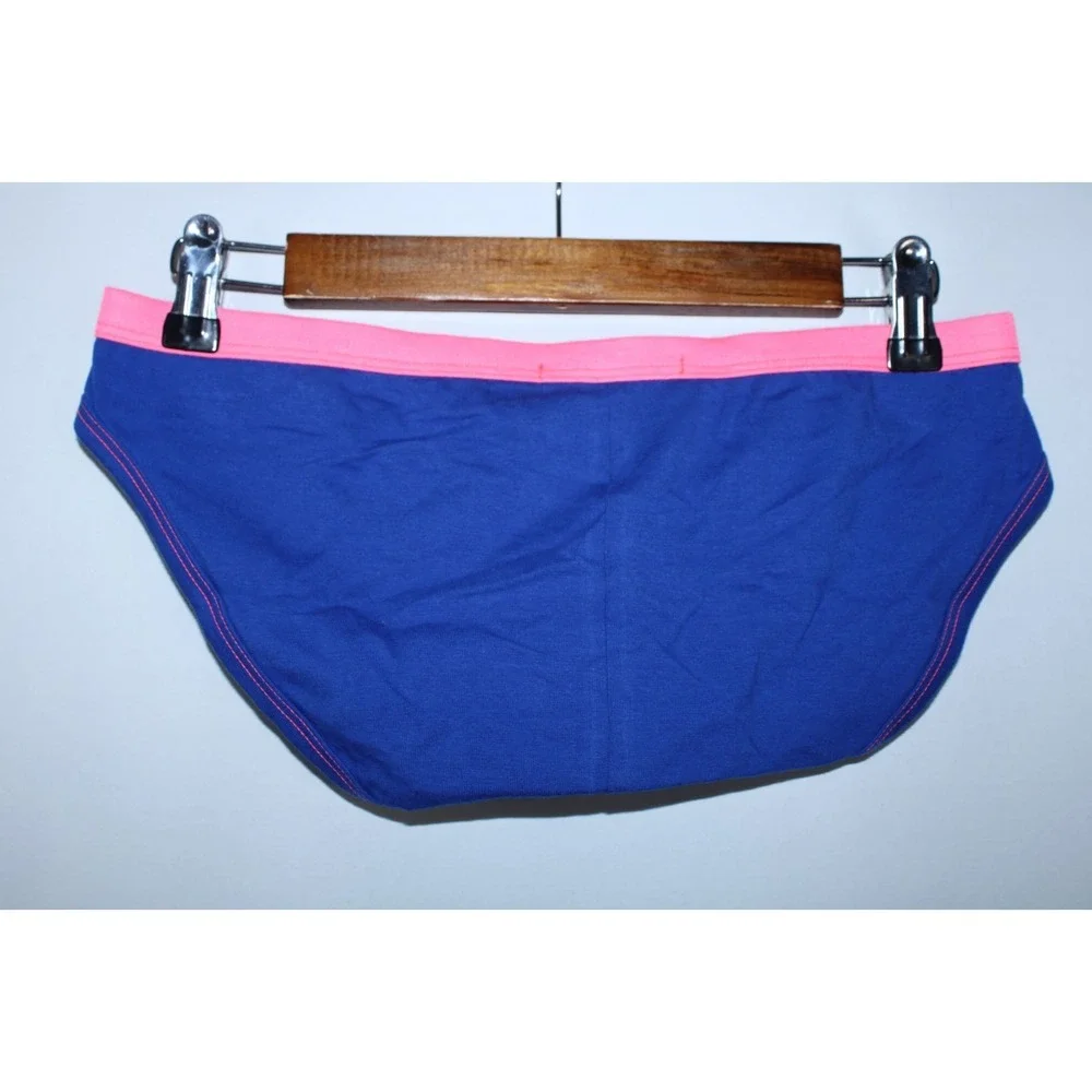 NWT Andrew Christian Men's Medium Blue Pink Slip Underwear